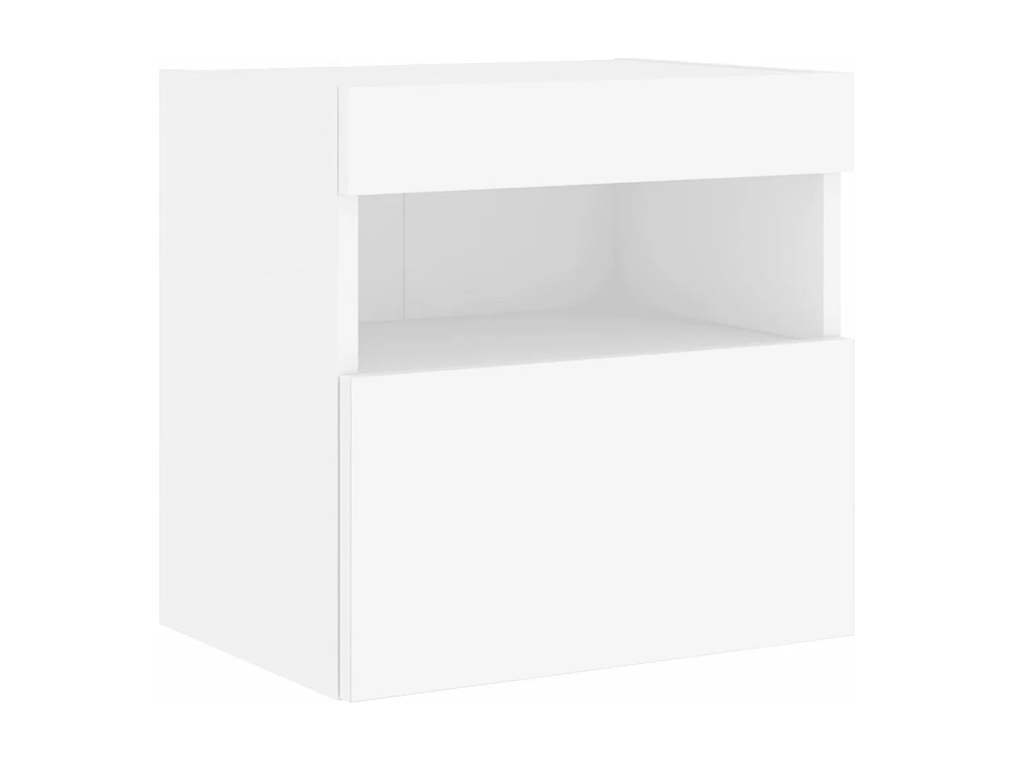 Mueble TV de pared con luces LED blanco 40x30x40 cm ES10186