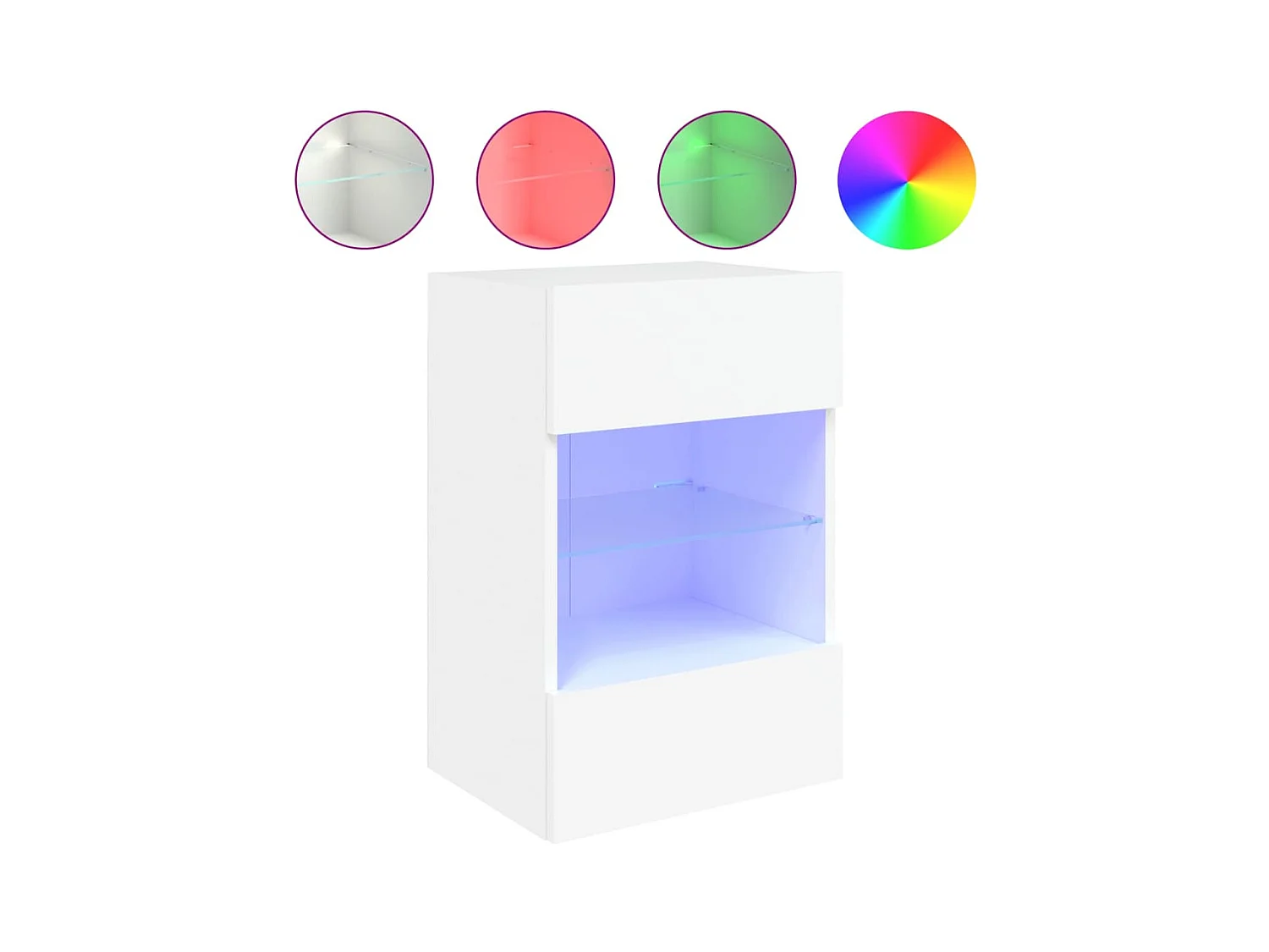 Tv-meubel met LED-verlichting 40x30x60,5 cm wit NL223828