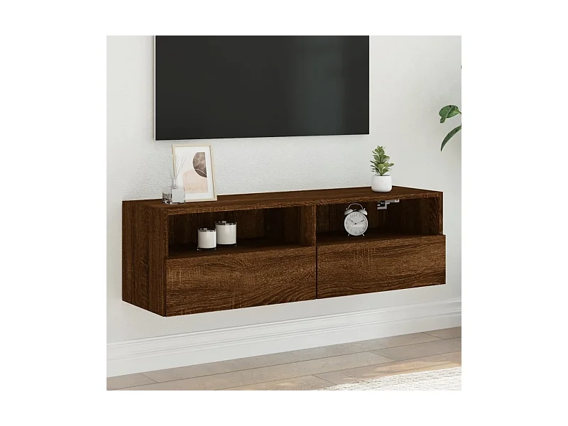 TV-Wandschrank,TV-Hängeschrank Braun Eiche-Optik 100x30x30 cm Holzwerkstoff -gkd479555
