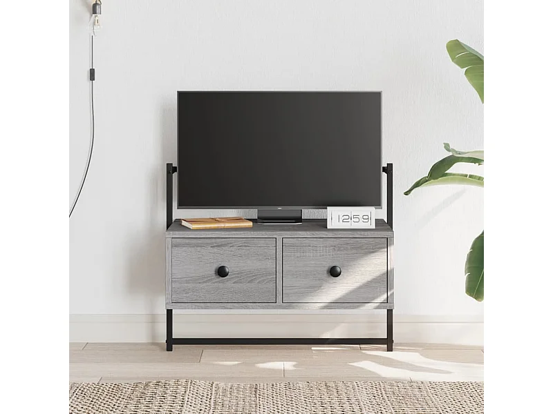 Meuble TV mural sonoma gris 60,5x30x51 cm bois d'ingénierie WET5648