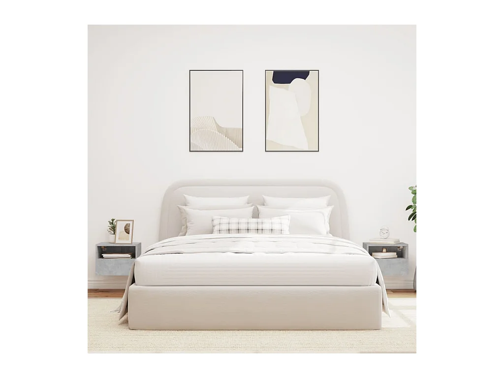 Tv-wandmeubels 2 st 40x30x30 cm bewerkt hout betongrijs NL797819