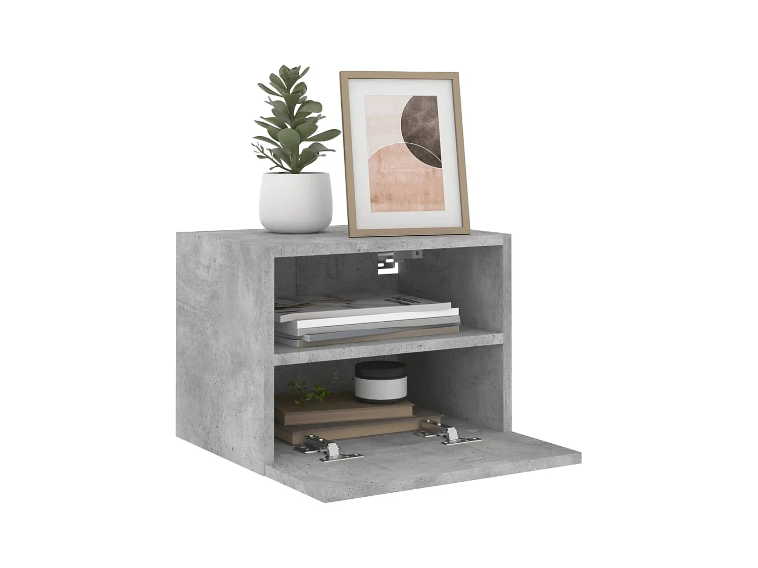 Tv-wandmeubels 2 st 40x30x30 cm bewerkt hout betongrijs NL797819