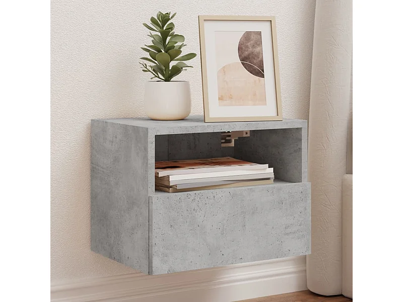 Meubles TV muraux 2 pcs gris béton 40x30x30cm bois d'ingénierie WET6876