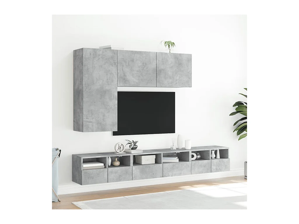 Tv-wandmeubel 60x30x30 cm bewerkt hout betongrijs NL732621