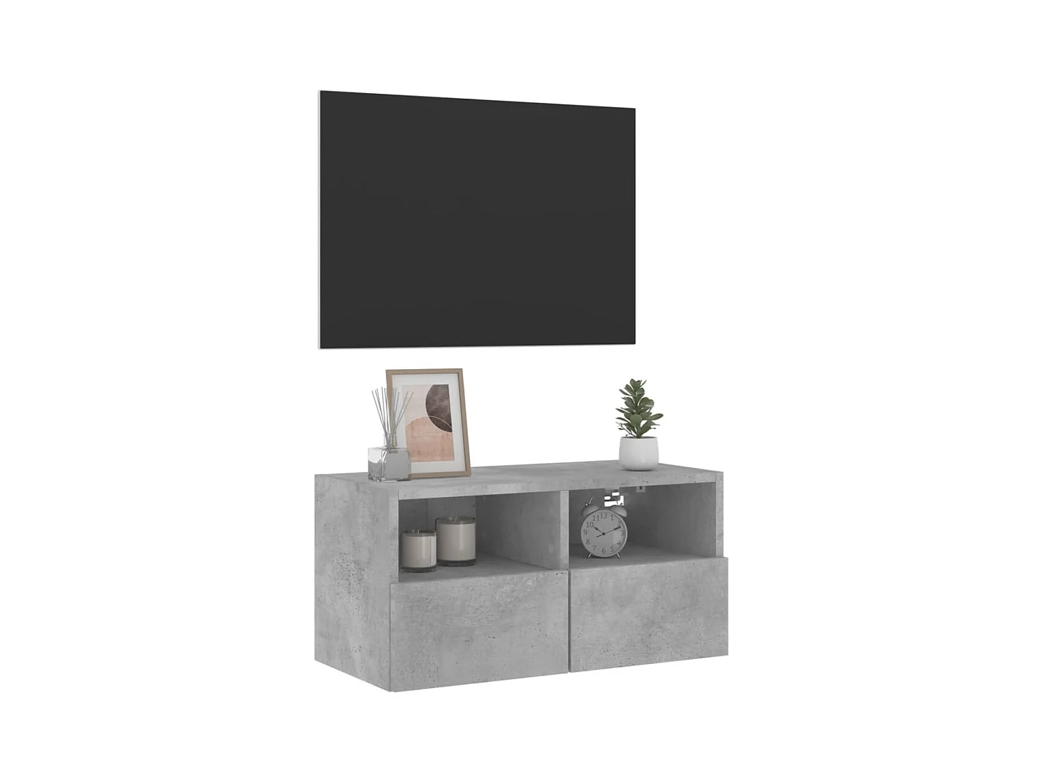 Tv-wandmeubel 60x30x30 cm bewerkt hout betongrijs NL732621