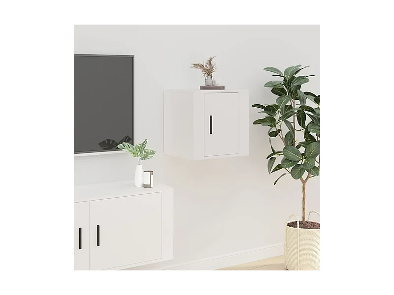Meuble TV mural Blanc 40x34,5x40 cm WET9984