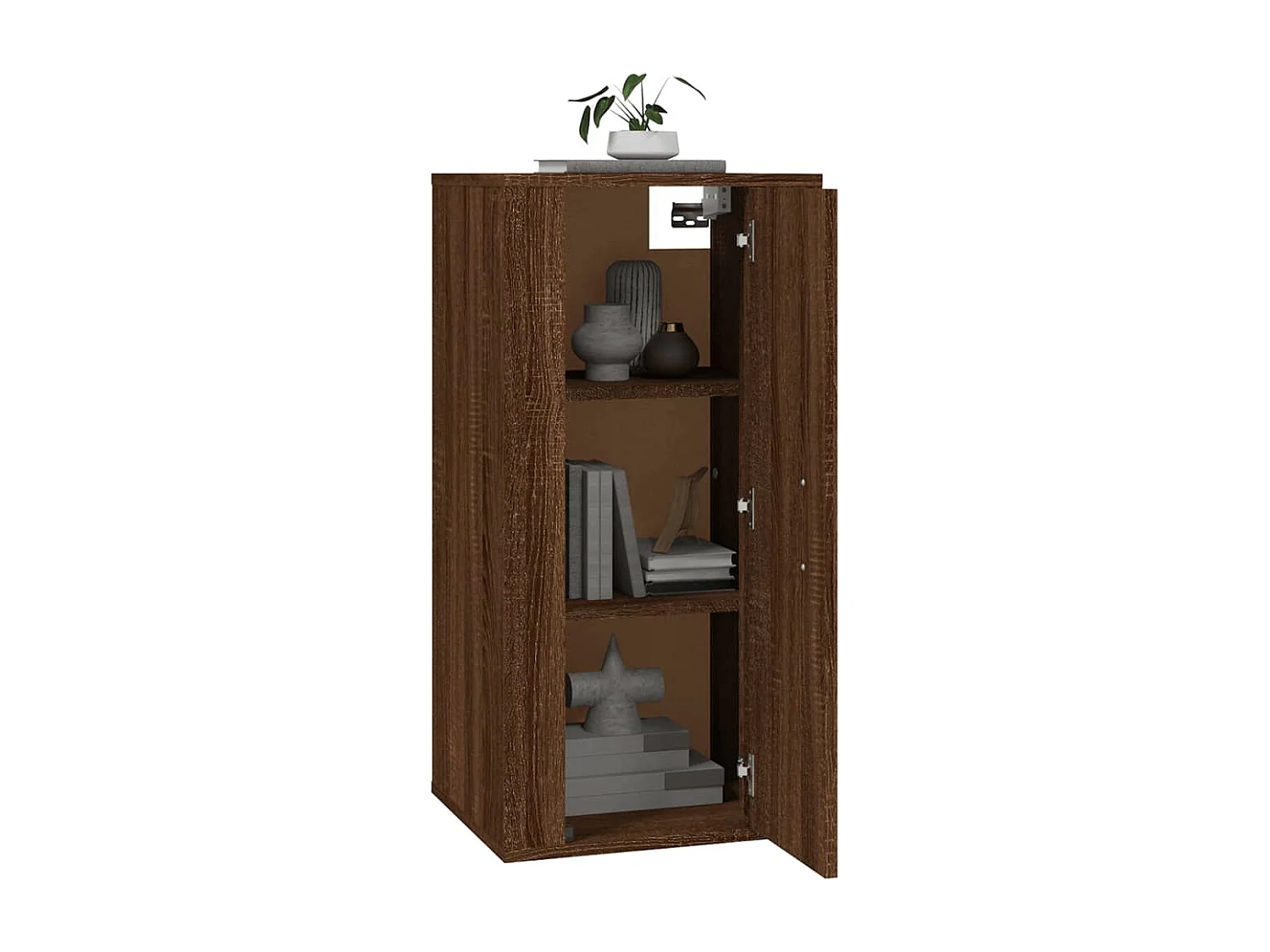 Meuble TV mural Chêne marron 40x34,5x80 cm WET4269