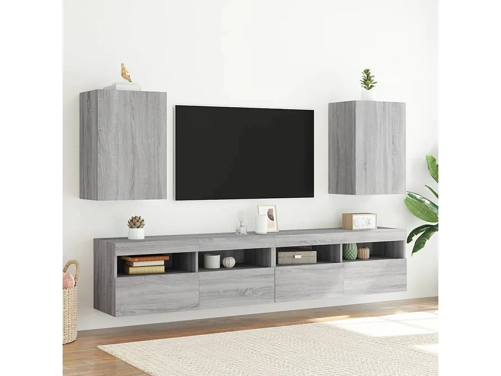 TV-Wandschrank,TV-Hängeschrank Grau Sonoma 40,5x30x60 cm Holzwerkstoff -gkd348241