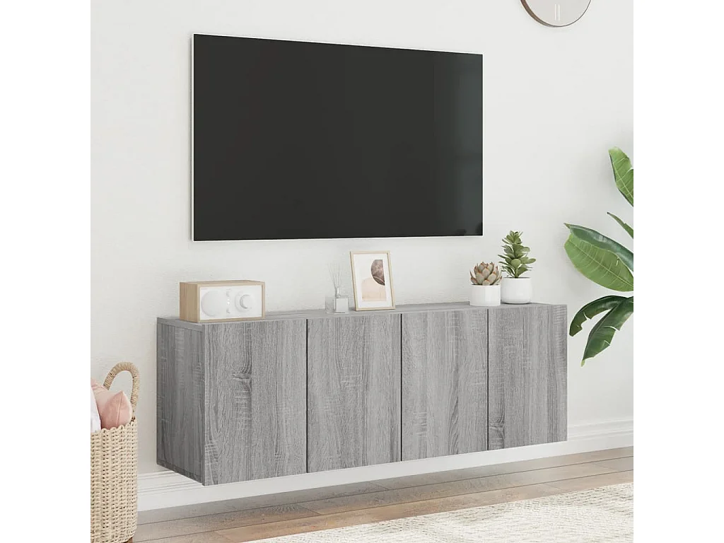 TV-Wandschränke 2 Stk.TV-Schränke Grau Sonoma 60x30x41 cm -gkd621421