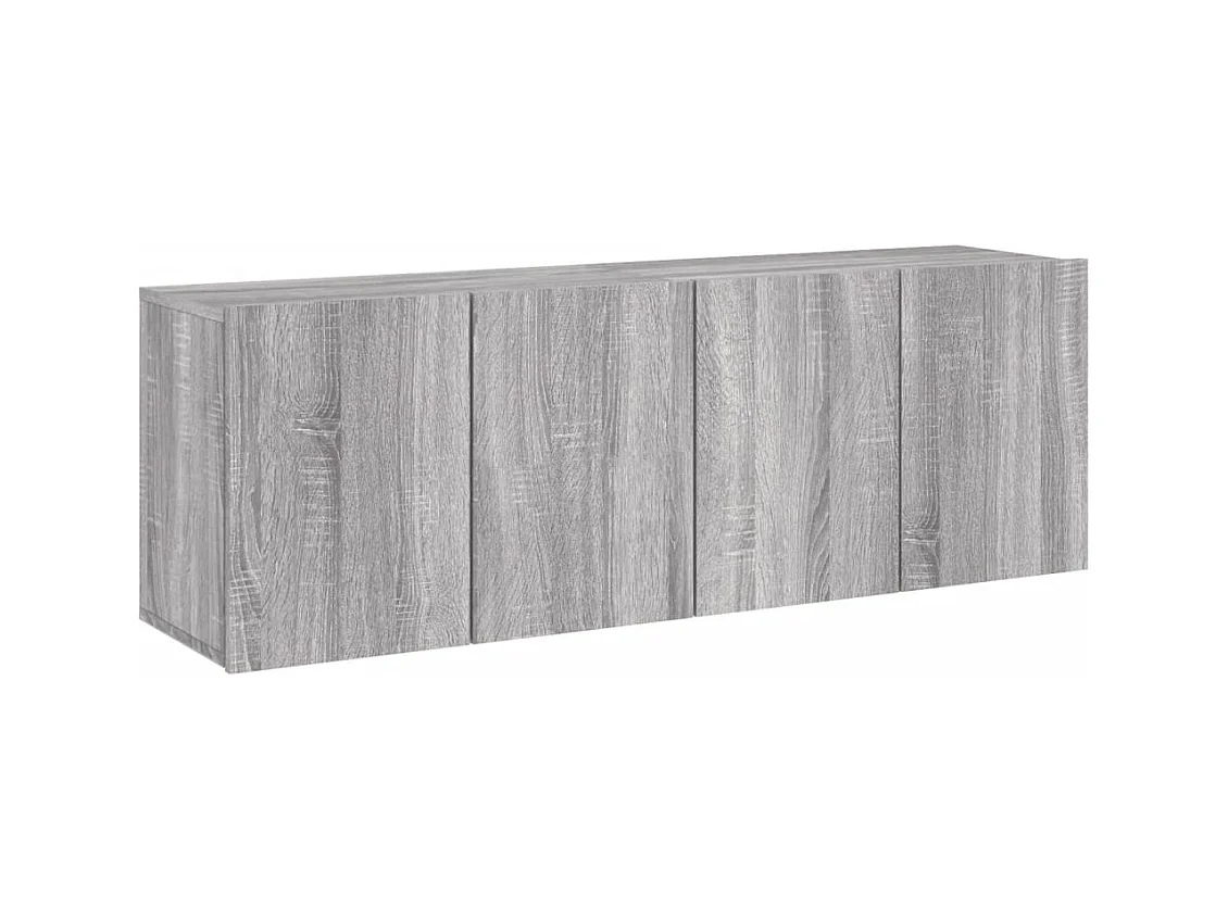 Tv-meubels 2 st wandgemonteerd 60x30x41 cm grijs sonoma eiken NL379608