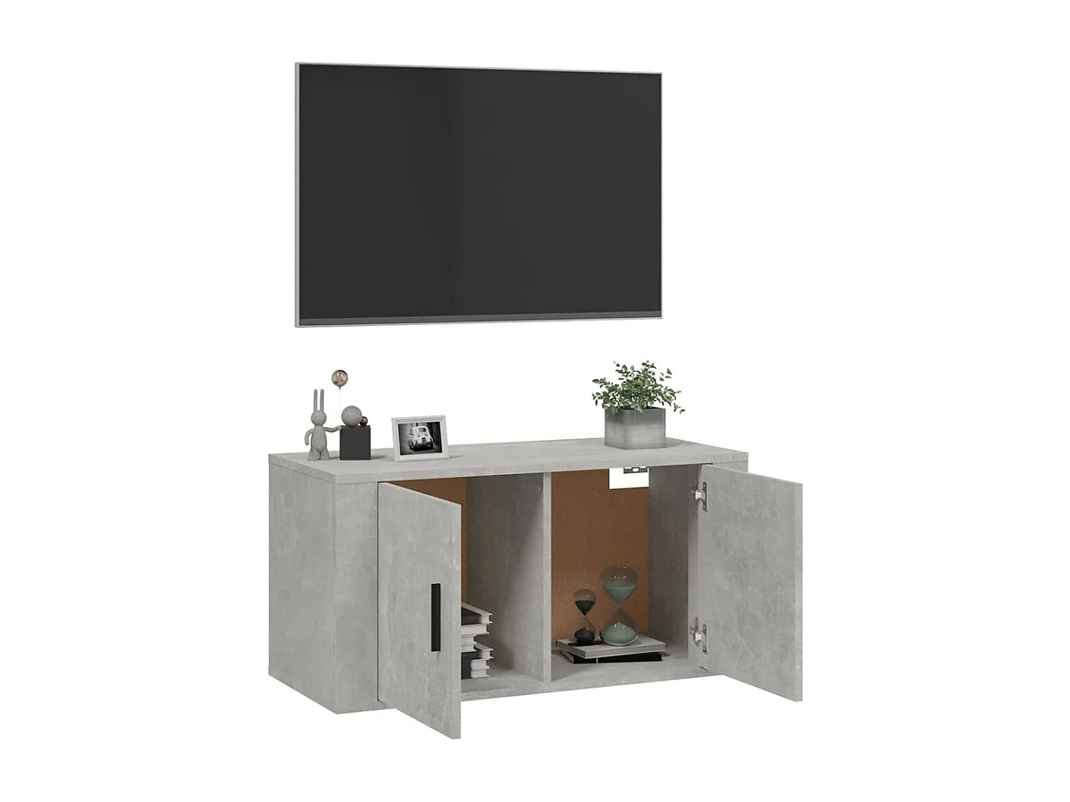 TV-Wandschrank,TV-Hängeschrank Betongrau 80x34,5x40 cm -gkd390222