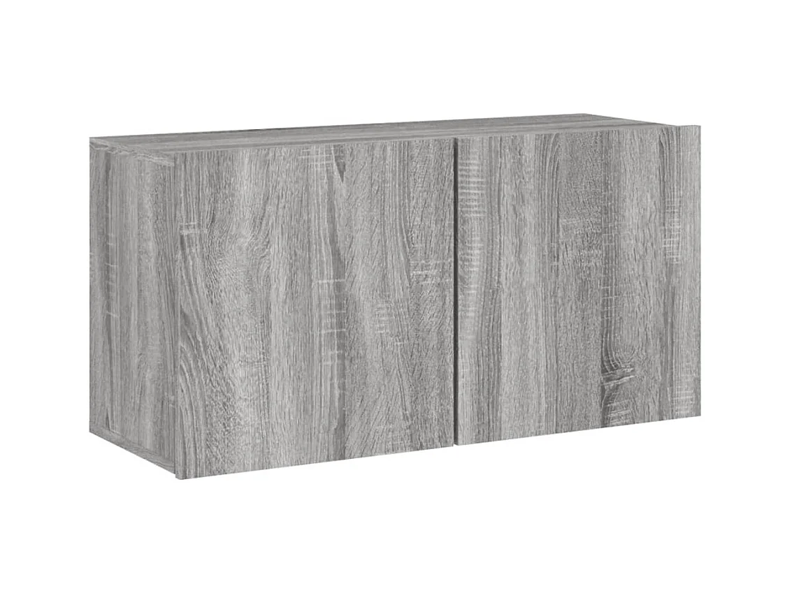 Tv-meubel wandgemonteerd 80x30x41 cm grijs sonoma eikenkleurig NL907184