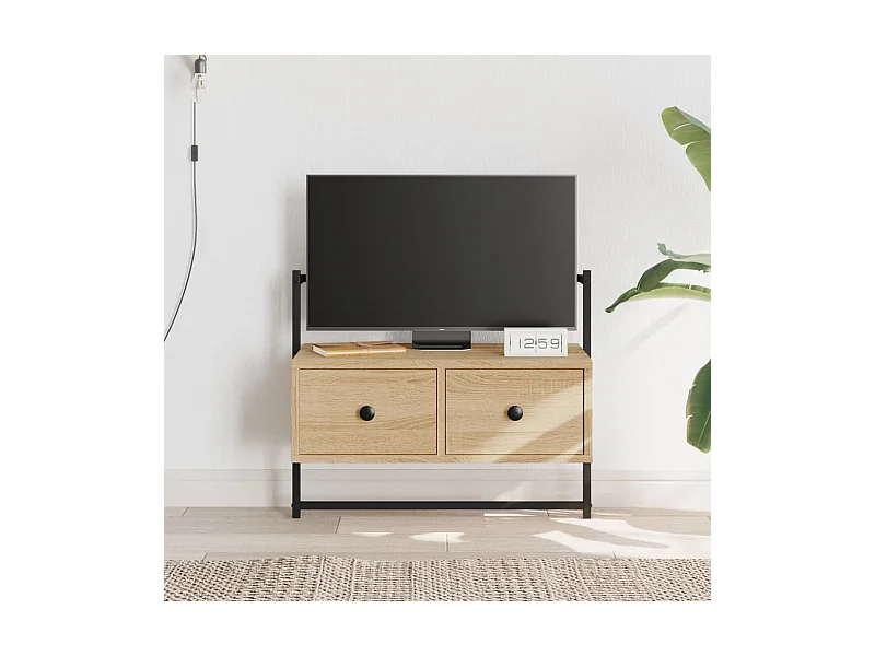 Meuble TV mural chêne sonoma 60,5x30x51 cm bois d'ingénierie WET2216