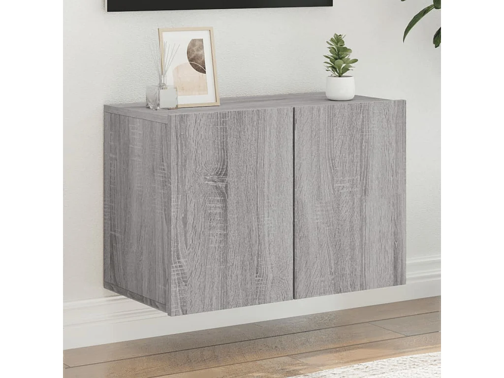 Mueble TV de pared gris Sonoma 60x30x41 cm ES15736