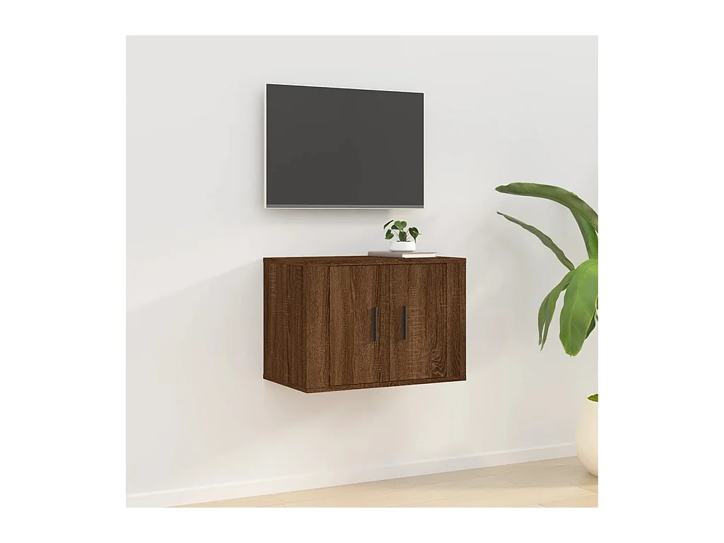 Meuble TV mural Chêne marron 57x34,5x40 cm WET7225