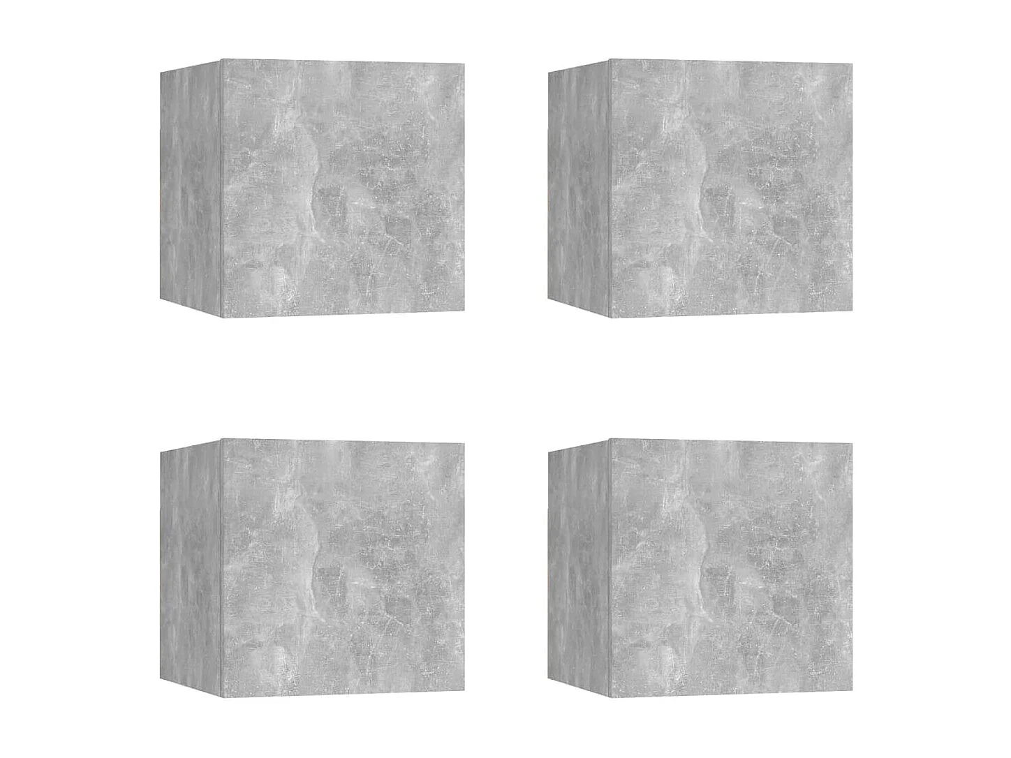 Tv-wandmeubelen 4 st 30,5x30x30 cm betongrijs NL164934