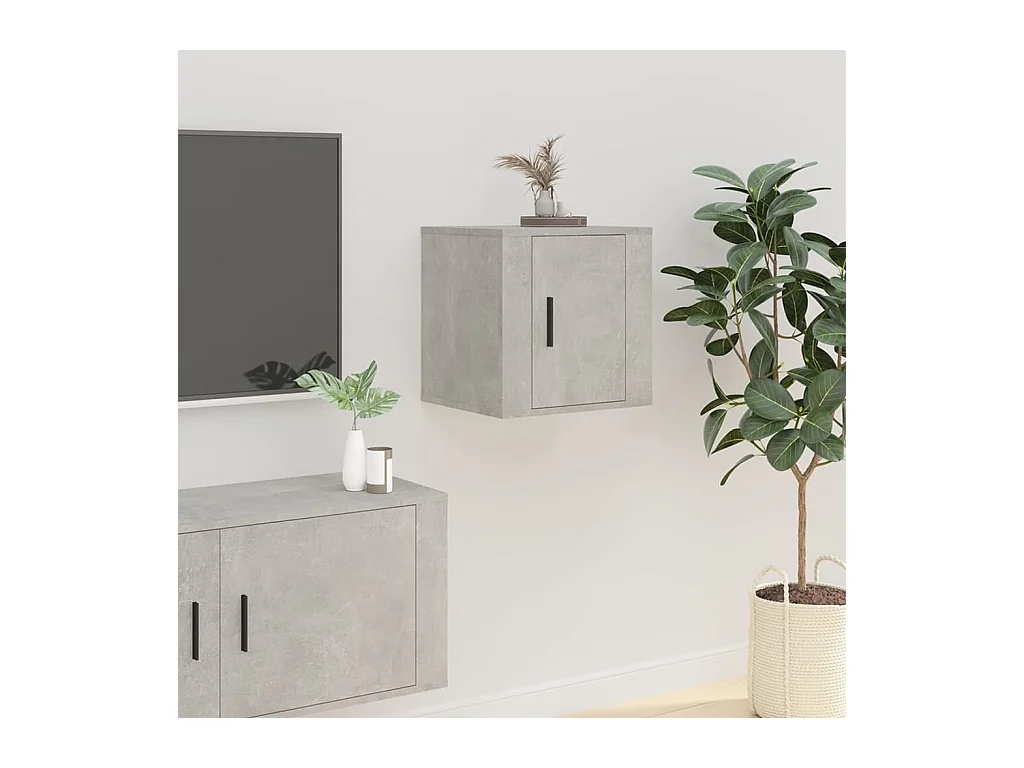 Meuble TV mural Gris béton 40x34,5x40 cm WET4869