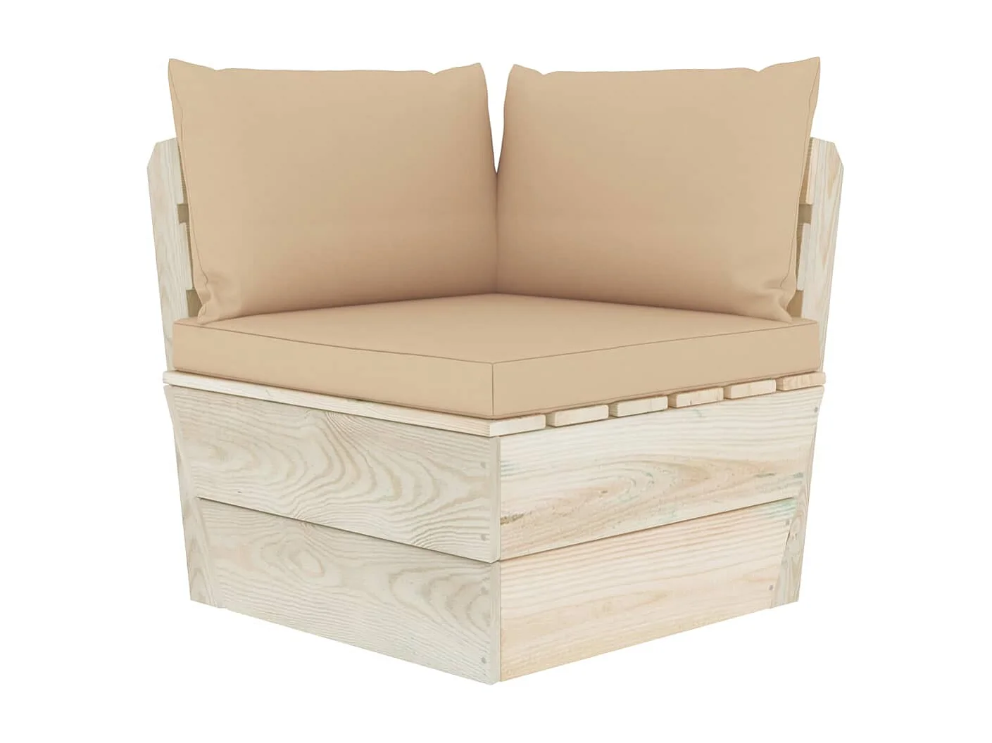 Canapé palette à 2 places de jardin avec coussins Bois d'épicéa REO30444