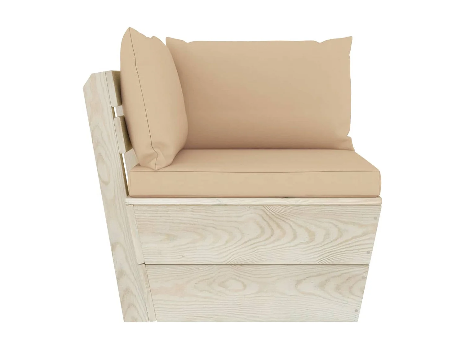 Canapé palette à 2 places de jardin avec coussins Bois d'épicéa REO30444