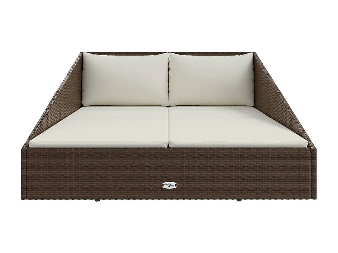 Canapé de jardin marron 110x200 cm résine tressée REO71260