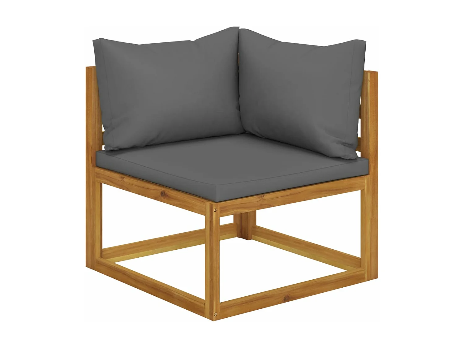 Canapé de jardin à 3 places avec coussin Bois d'acacia massif REO87909