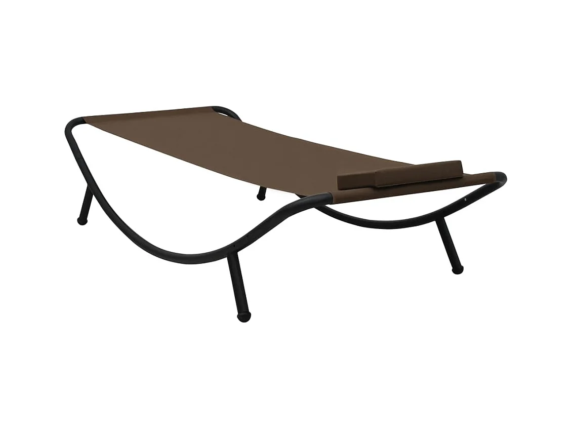 Canapé de jardin Marron 200x90 cm Acier REO97491