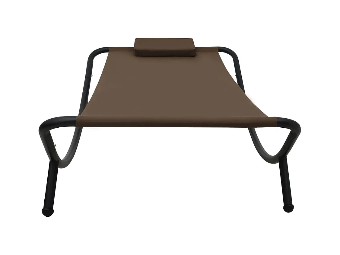 Canapé de jardin Marron 200x90 cm Acier REO97491