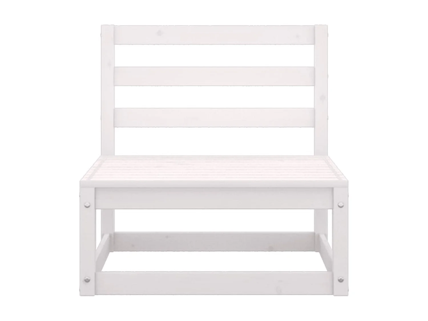 Canapé central de jardin Blanc Bois de pin massif REO63531