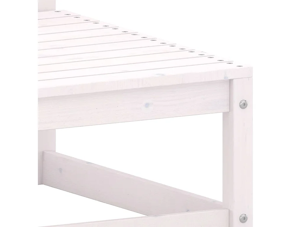 Canapé central de jardin Blanc Bois de pin massif REO63531