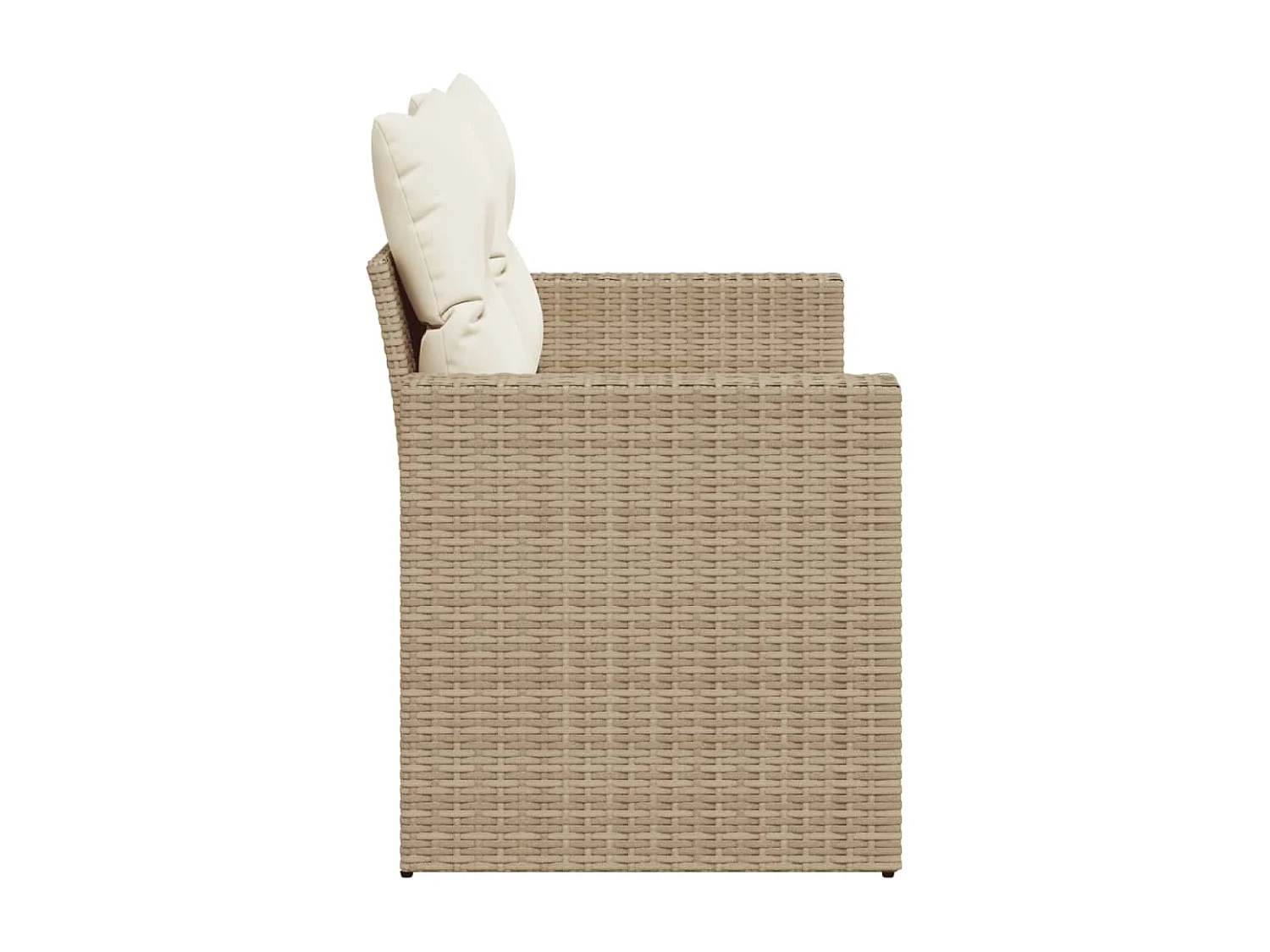 Sofá de jardín con cojines de 2 plazas ratán sintético beige KOW32951