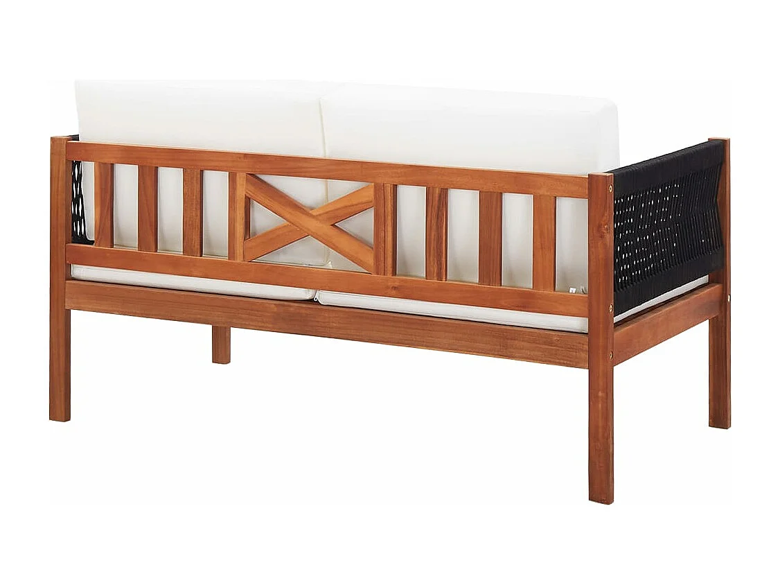 Canapé de jardin à 2 places Bois d'acacia massif REO92422