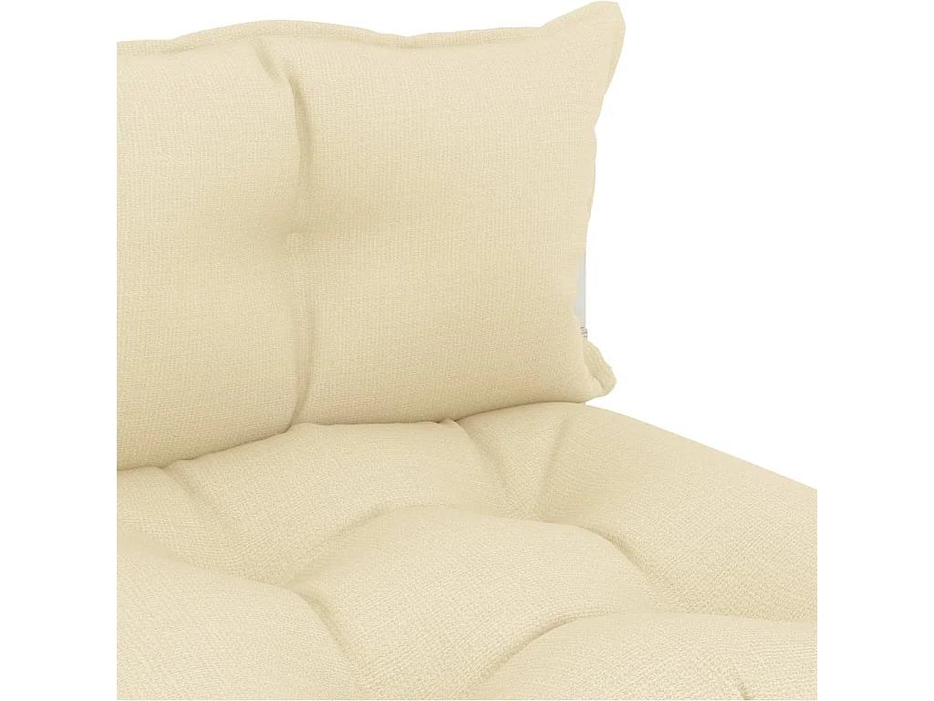 Canapé palette de milieu de jardin avec coussins crème Bois REO80371