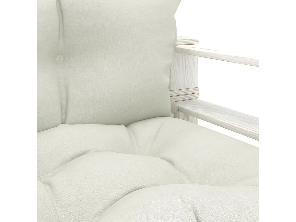 Canapé palette de jardin avec coussins beige Bois REO67485