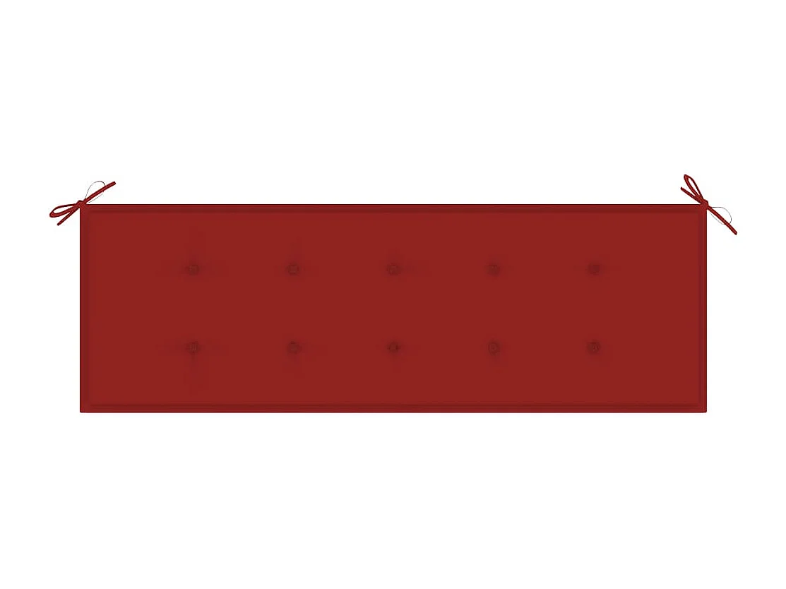 Banc de jardin empilable et coussin 159 cm Bois de teck massif REO63985