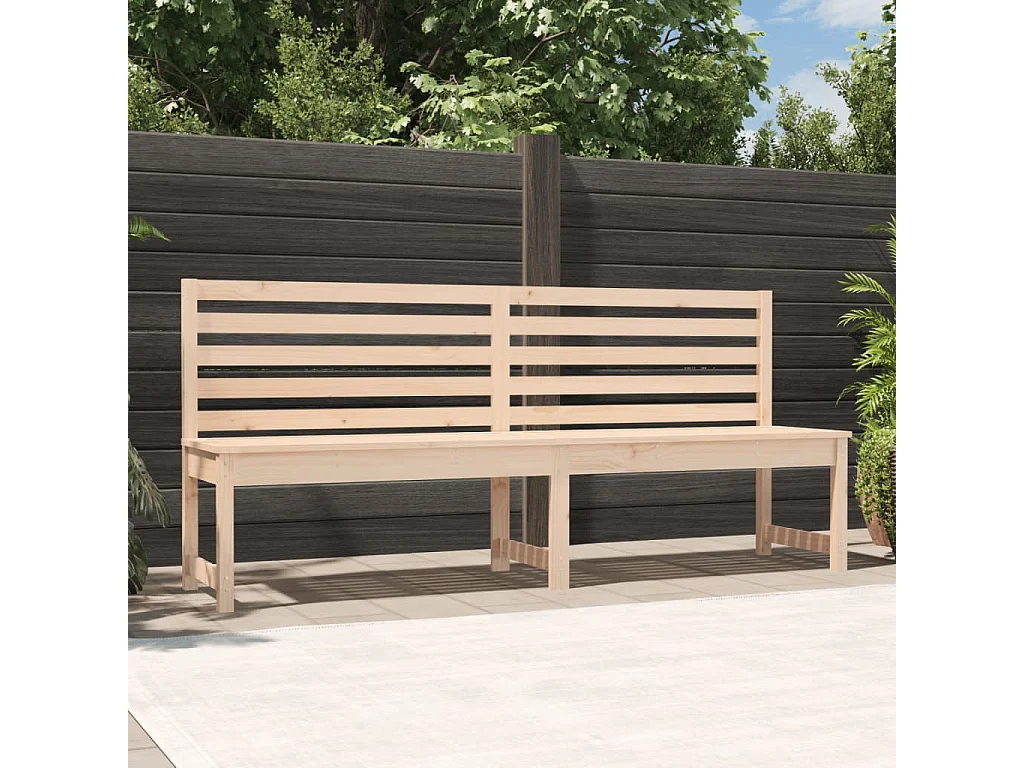 Banco de jardín madera maciza de pino 201,5 cm ES55341