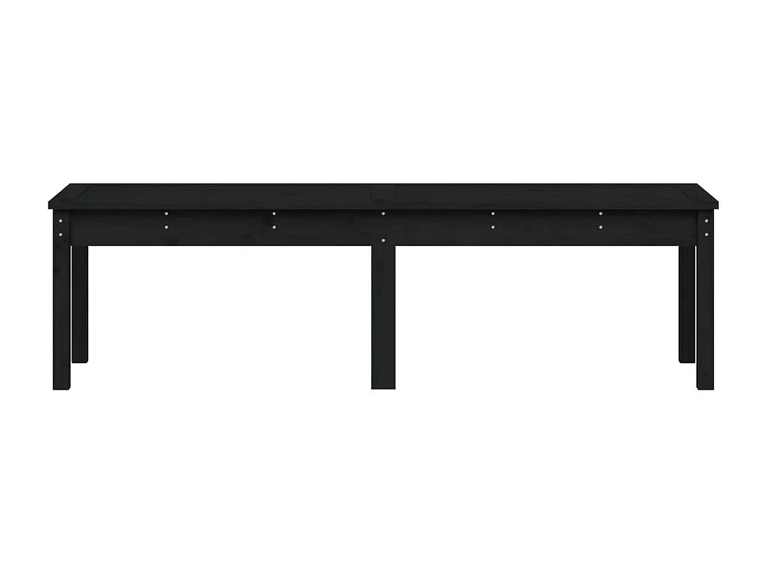 Banco de jardim c/ 2 lugares 159,5x44x45 cm pinho maciço preto PT320968