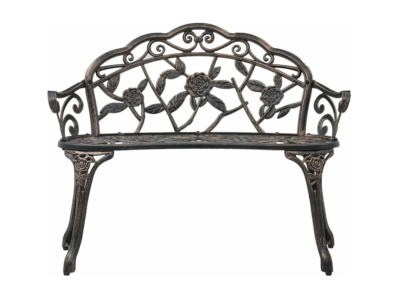 Banc de bistrot 100 cm Bronze Aluminium coulé REO58768
