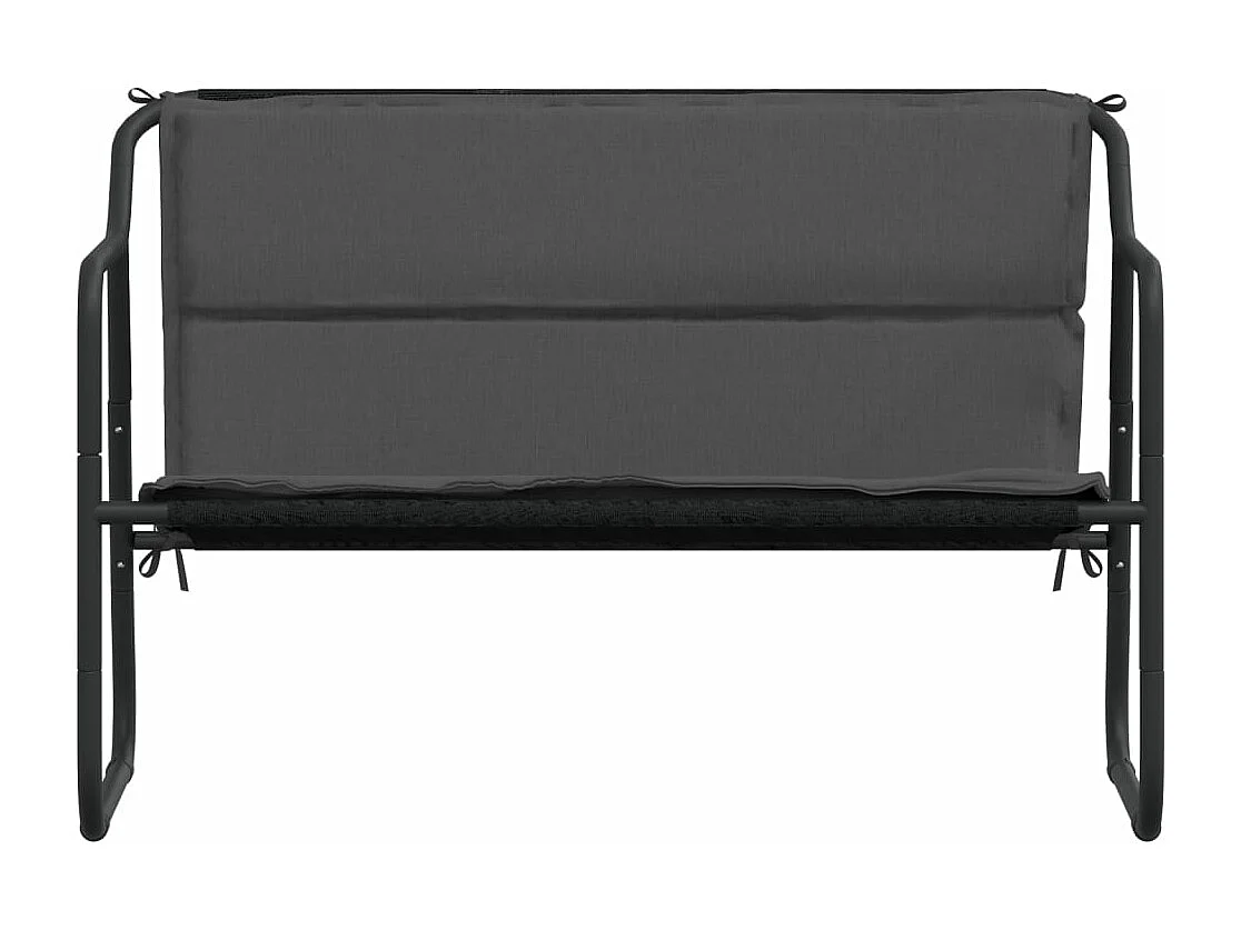 Banc de jardin à 2 places avec coussin anthracite acier REO74961