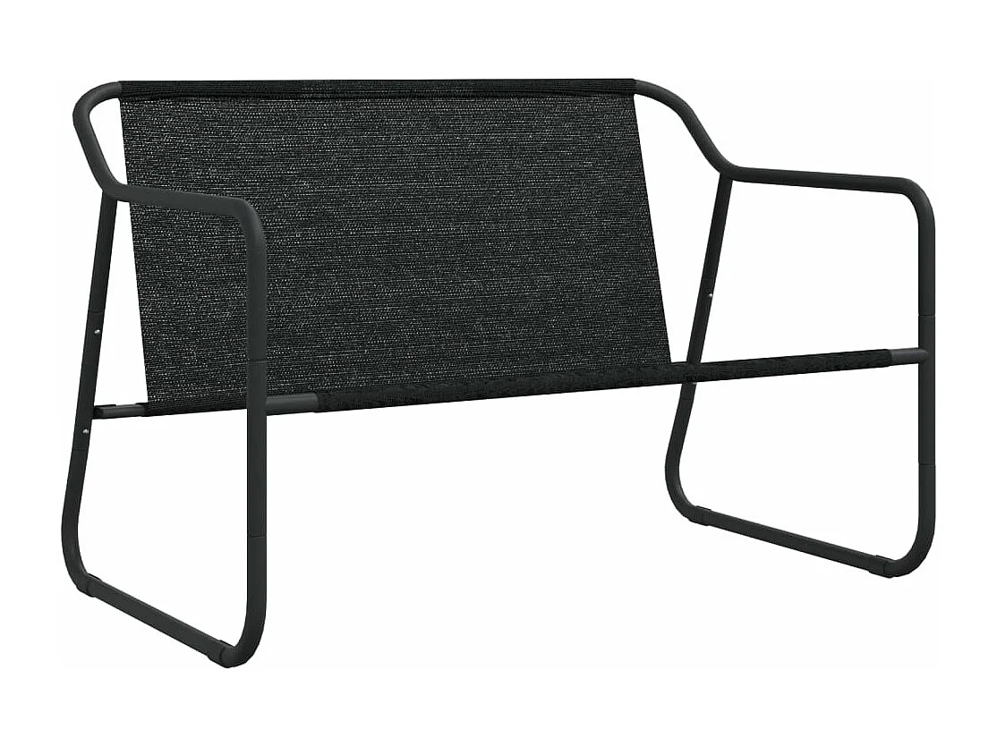 Banc de jardin à 2 places avec coussin anthracite acier REO74961