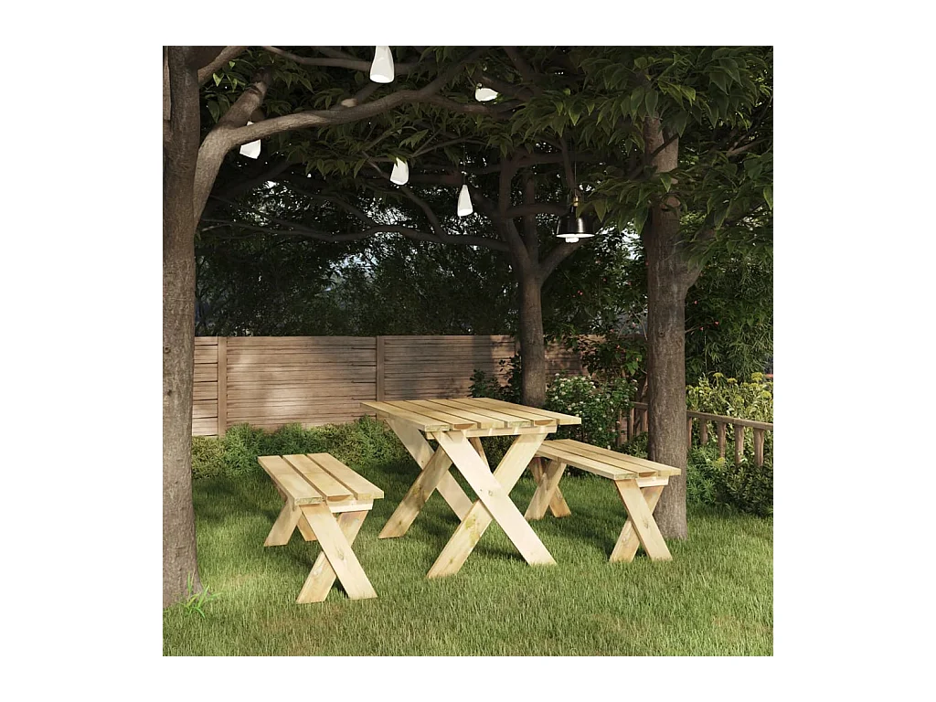 Banc de jardin 110 cm Bois de pin imprégné REO13496