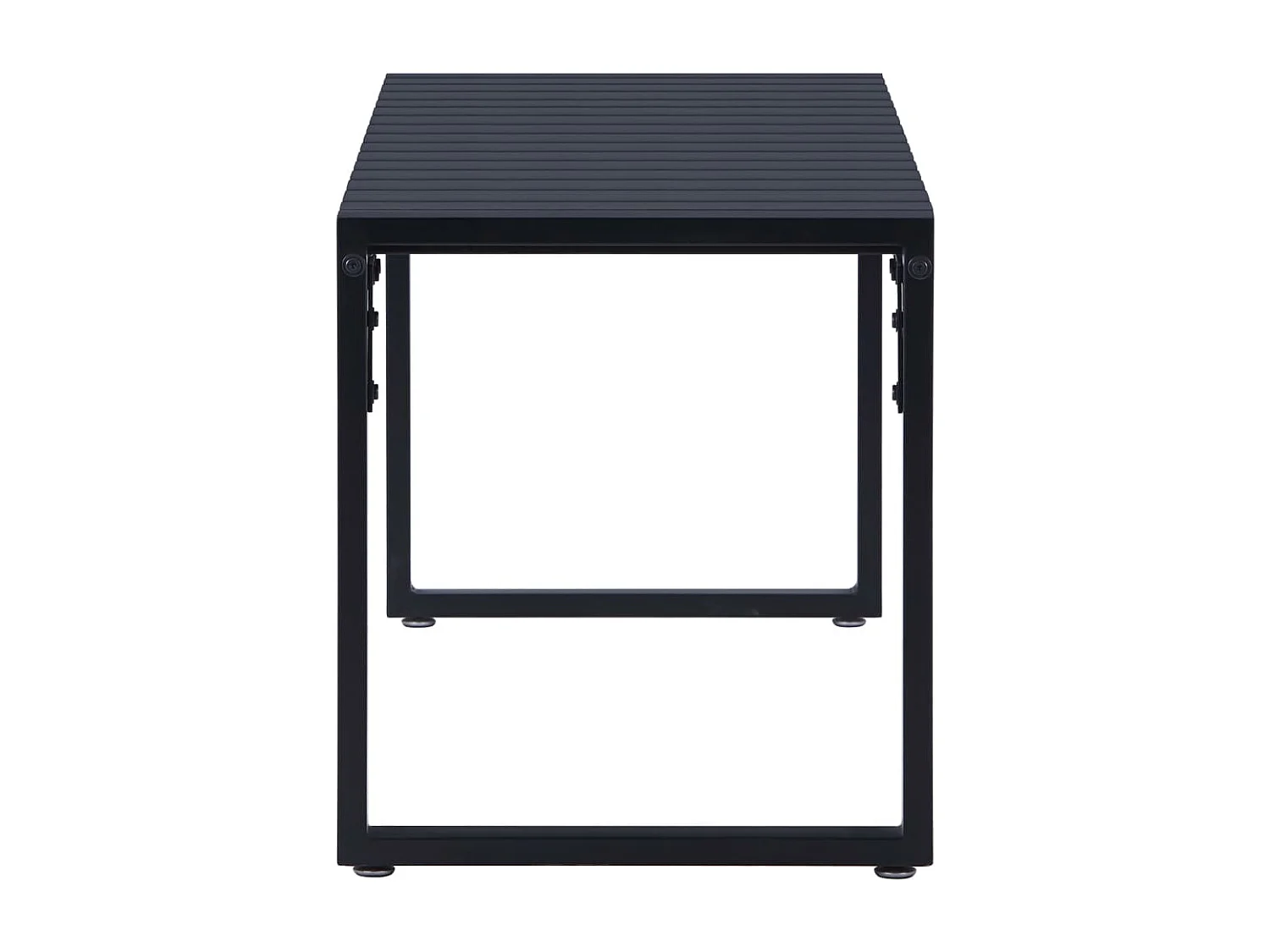 Banc de jardin 120,5 cm Panneau PS Noir REO10740