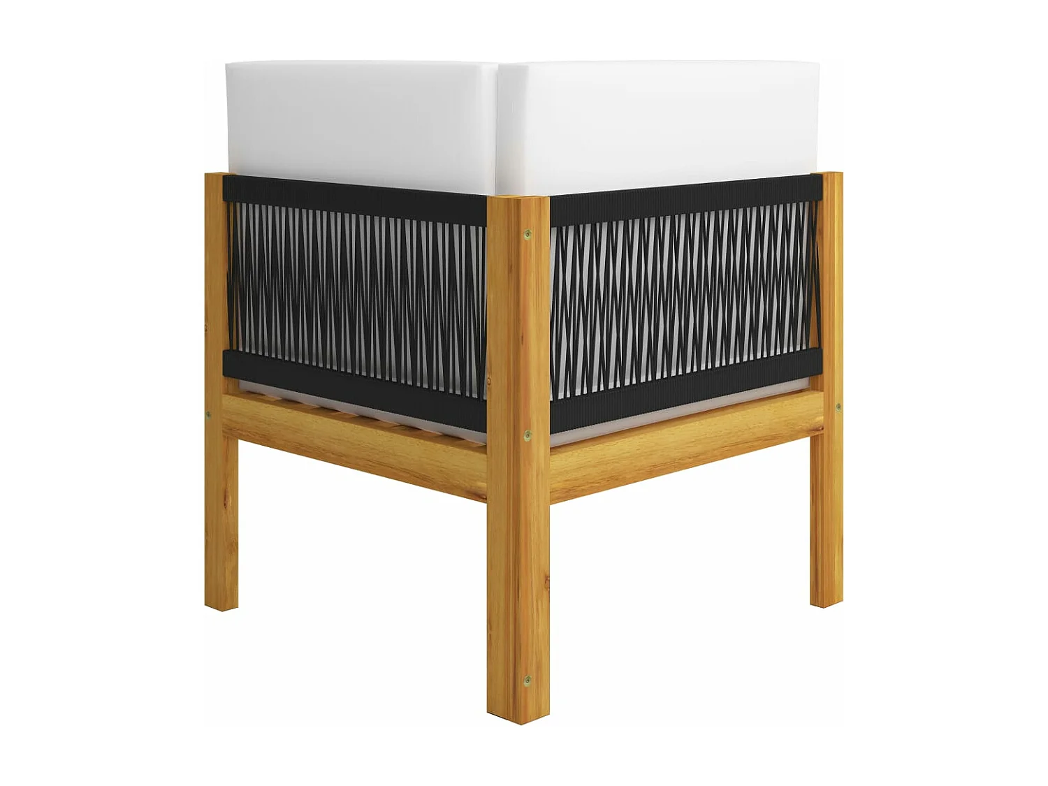 Banc de jardin à 2 places avec coussins Bois d'acacia massif REO30622