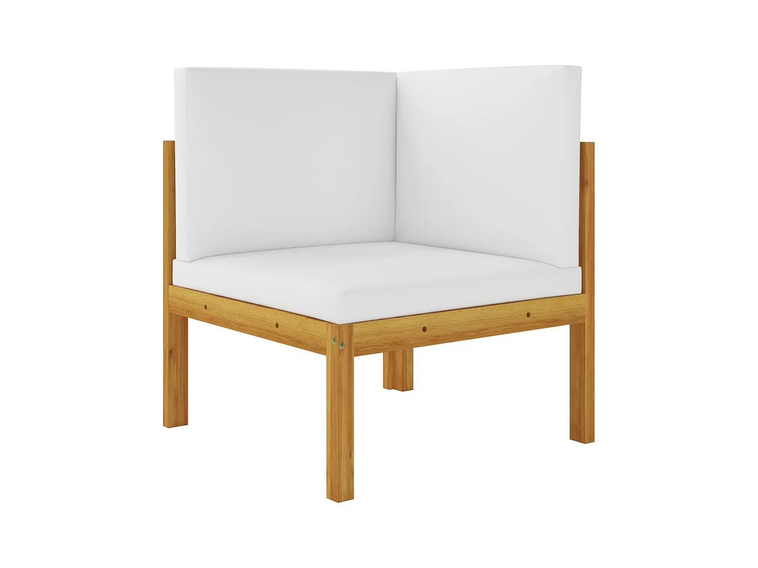 Banco de jardín de 2 plazas madera maciza de acacia con cojines ES80791