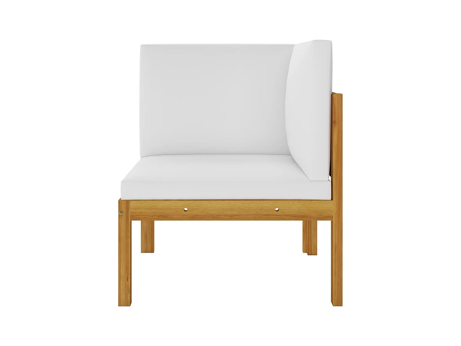 Banco de jardín de 2 plazas madera maciza de acacia con cojines ES80791