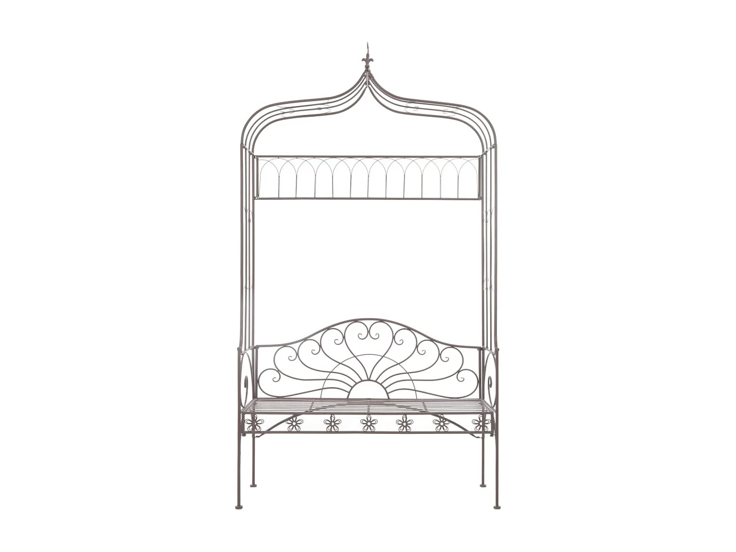 Banc de jardin 122 cm Fer Marron antique REO69323