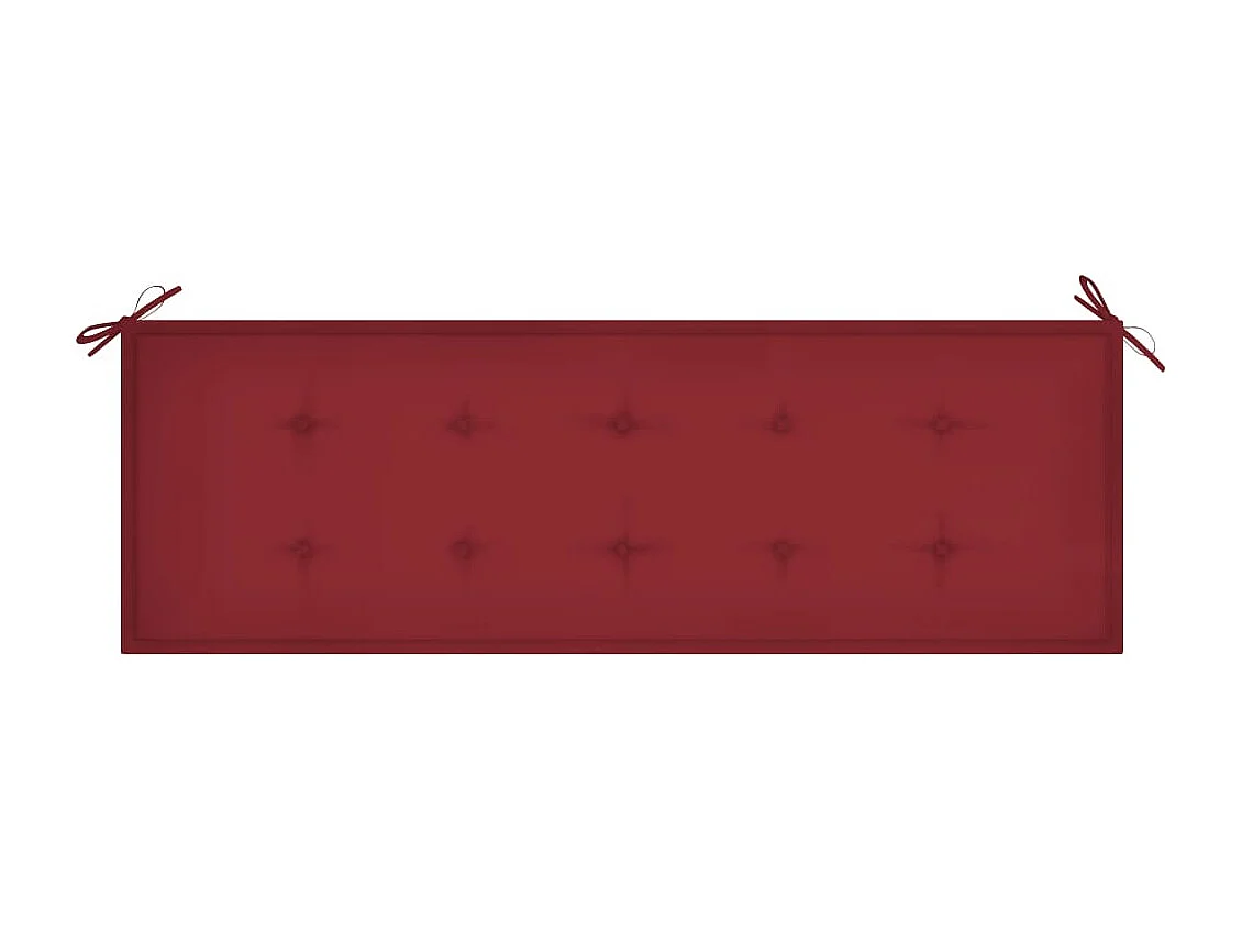 Banc de jardin empilable et coussin 159 cm Bois de teck massif REO82826