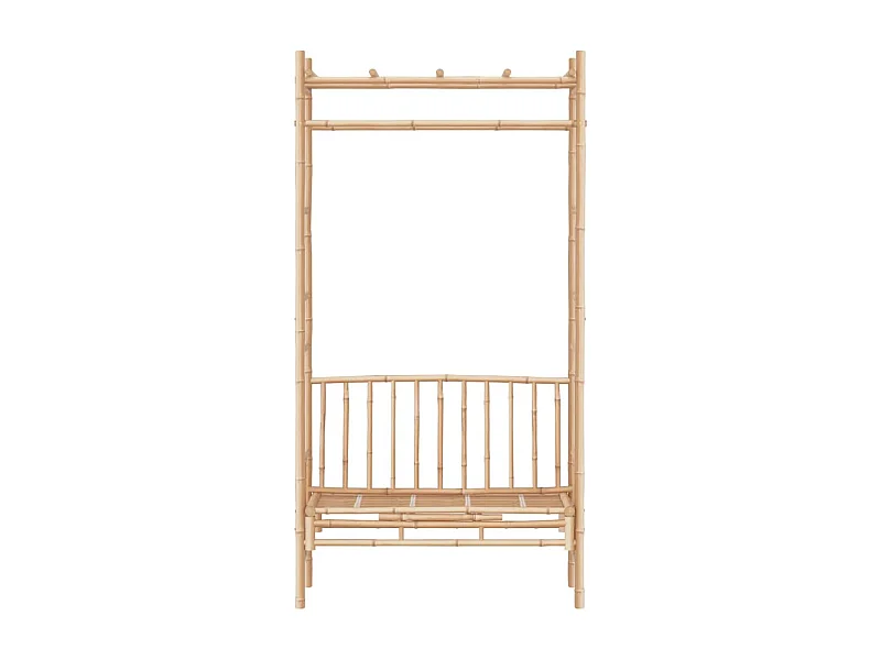 Banc de jardin avec pergola 116 cm Bambou REO90225
