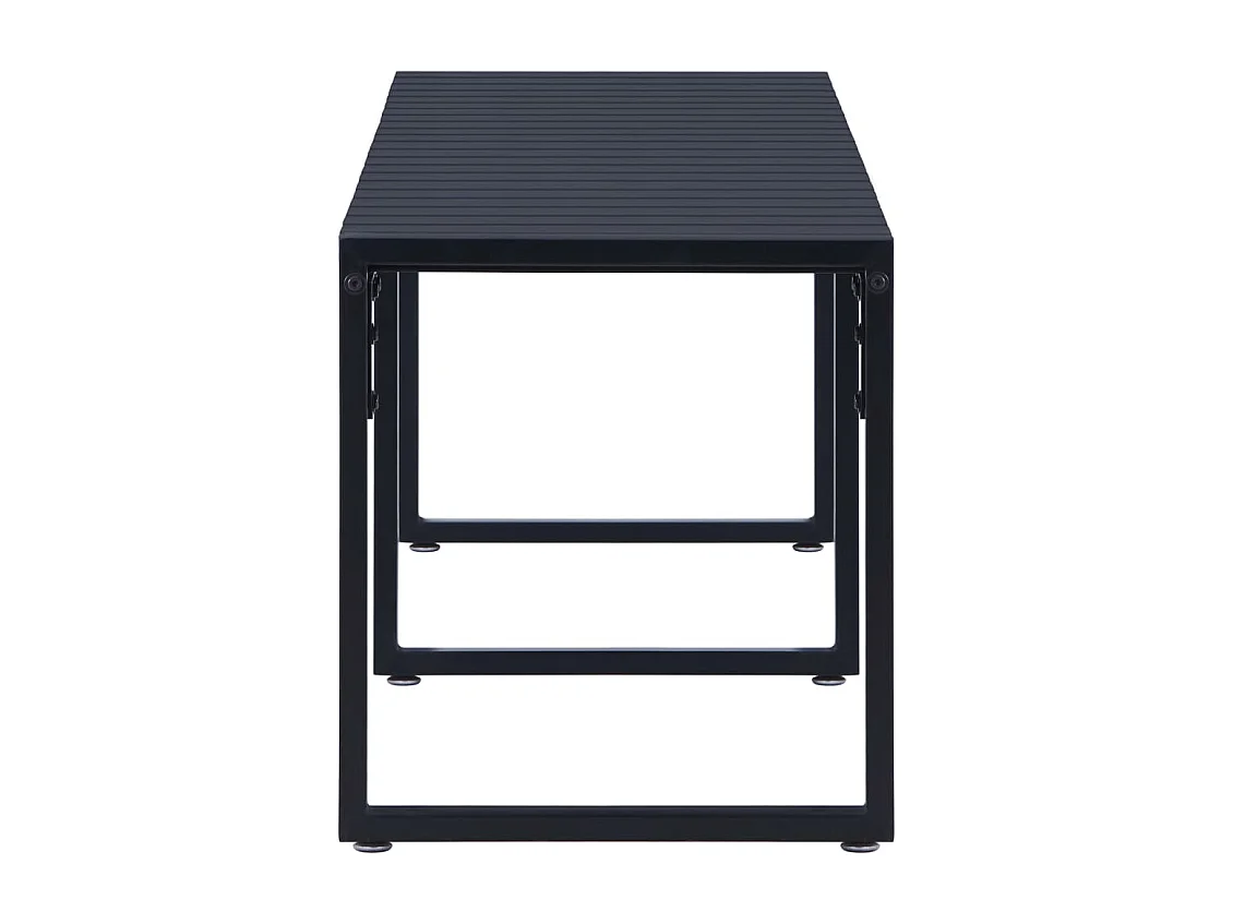 Banc de jardin 180 cm Panneau PS Noir REO91317