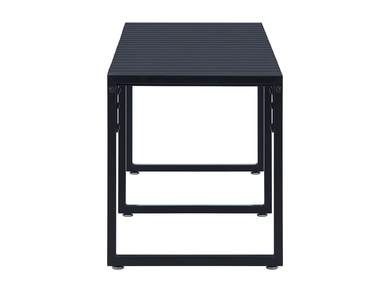 Banc de jardin 180 cm Panneau PS Noir REO91317