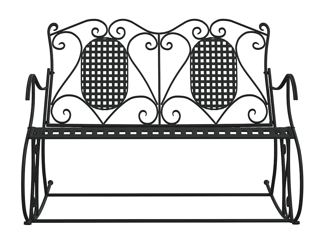 Banc à bascule 2 places 113 cm Noir Acier REO44502